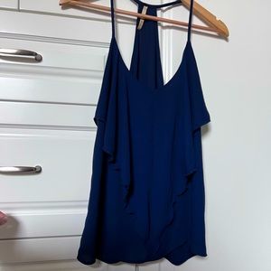 Navy Blue Tank Blouse